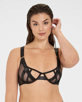 Sawyer Bra Black Elegant Contemporary Mesh Lingerie Look