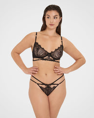 Lumi Panty Black Lace High Waist Sheer