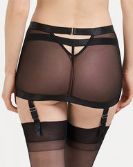 Sculptural Mesh Garter Skirt