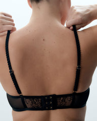 Camelia Longline Lace Bra Black