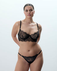 Camelia Panty Black Elegant Lace Underwear