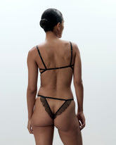 Elegant Black Lingerie with Ruffled Details