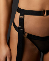 Trinity Thigh Harness Black Elegant Straps