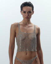 Diamond Lattice Cami Drenched in Sparkling Allure
