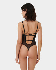 Seraphim Embroidered Sheer Bodysuit