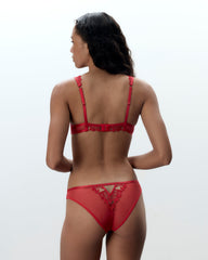 Floral Embroidered Lace Bra