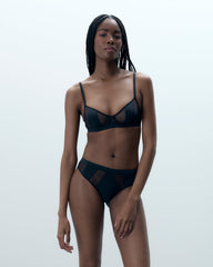 Sheer Mesh Bra Elegant Black Lingerie