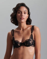 Floral Embroidered Lace Demi Bra