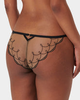 Captivating Swirl Embroidery Panty with Scalloped Edges