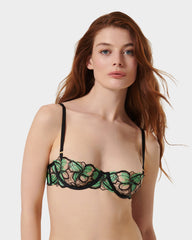 Floral Balcony Bra in Summer Green