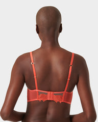 Serene Coral Lace Longline Bra