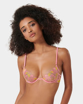 Floral Sheer Bra in Blossom Hues