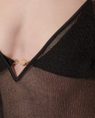 Shimmering Black Chemise Beach Cover Up