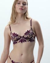 Geneva Embroidered Longline Bra Cherry
