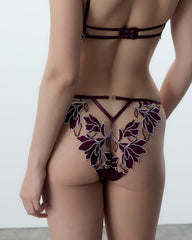 Floral Embroidered Panty Sheer Mesh Romance