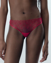 Floral Embroidered Sheer Panty in Soft Pink