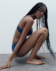 Navy Satin Panty Elegant Comfort