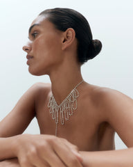 Silver Chain Harness Glamorous Statement Piece