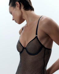 Sheer Mesh Sparkle Bodysuit