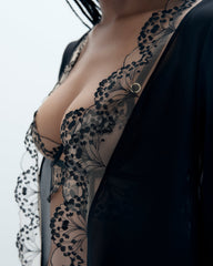 Marisa Chiffon Sheer Kimono Black