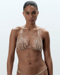 Crystal Triangle Bra Clear