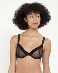 Mesh Wired Bra Supportive Straps Everyday Glamour