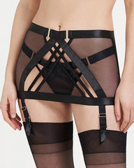 Sculptural Mesh Garter Skirt