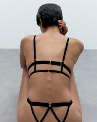 Open Harness Bralette Black Lingerie