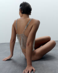 Diamond Lattice Cami Drenched in Sparkling Allure