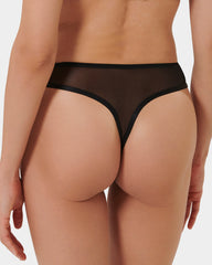 Seraphim High Waist Thong Black Lace