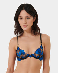 Floral Embroidered Plunge Bra