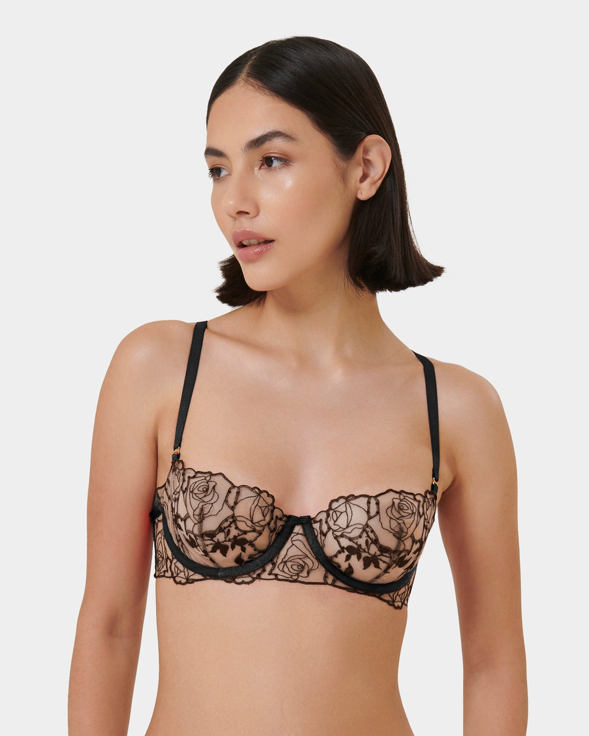 Rosalie Embroidered Balcony Bra