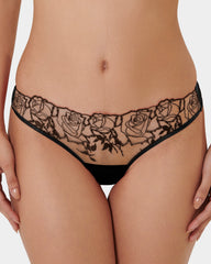 Rosalie Panties Black Sheer Lingerie