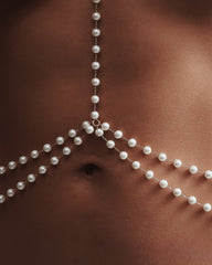 Pearl Cascade Harness Golden Chains