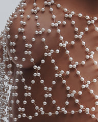 Pearl Lattice Cami Glamour