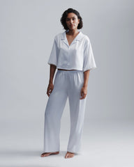 Pearl Embellished Satin Shirt