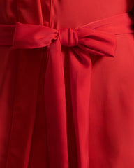 Sheer Chiffon Kimono with Romantic Red Embroidery