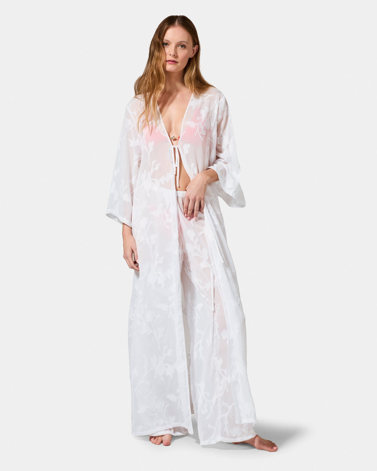 Elegant Floral Kaftan Cover Up