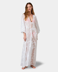Elegant Floral Kaftan Cover Up