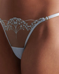 Elegant Ice Water Blue Panty Sheer Delicate Lingerie