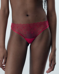 Floral Embroidered Sheer Panty in Soft Pink