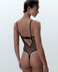 Sheer Mesh Sparkle Bodysuit