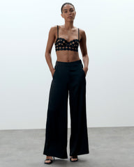 Luxury Satin Flared Trousers