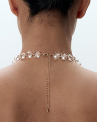 Crystal Harness Clear Gold Chain Drape Glamour